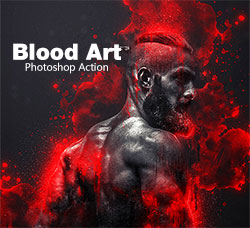 极品PS动作－喷血艺术(含高清视频教程)：Blood Art Photoshop Action